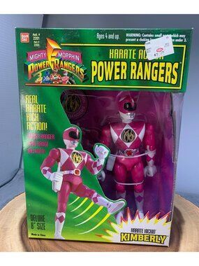 Mighty Morphin Power Rangers Karate Kickin Kimberly Deluxe Action Figure 8" Band